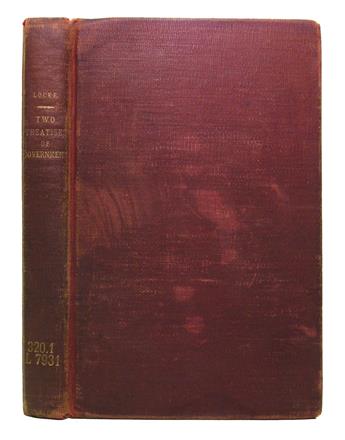 LOCKE, JOHN.  Two Treatises of Government.  1698